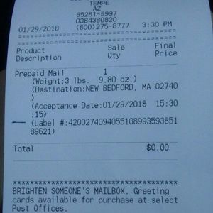 Tracking Proof of shipment